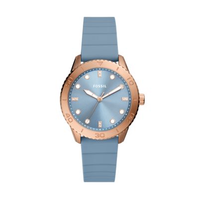 Fossil silicone watch women's new arrivals