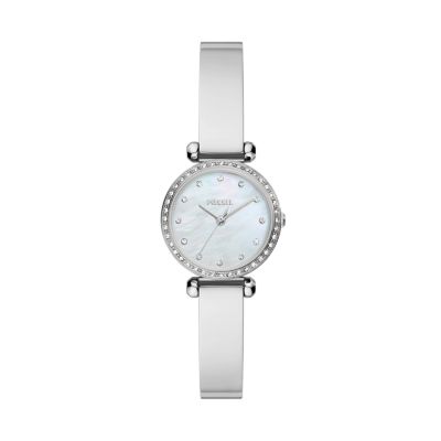 Fossil Outlet Women's Tillie Mini Three-Hand Stainless Steel Watch - Silver