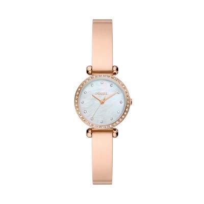 Dayle Three-Hand Rose Gold-Tone Stainless Steel Watch - BQ3886 - Fossil