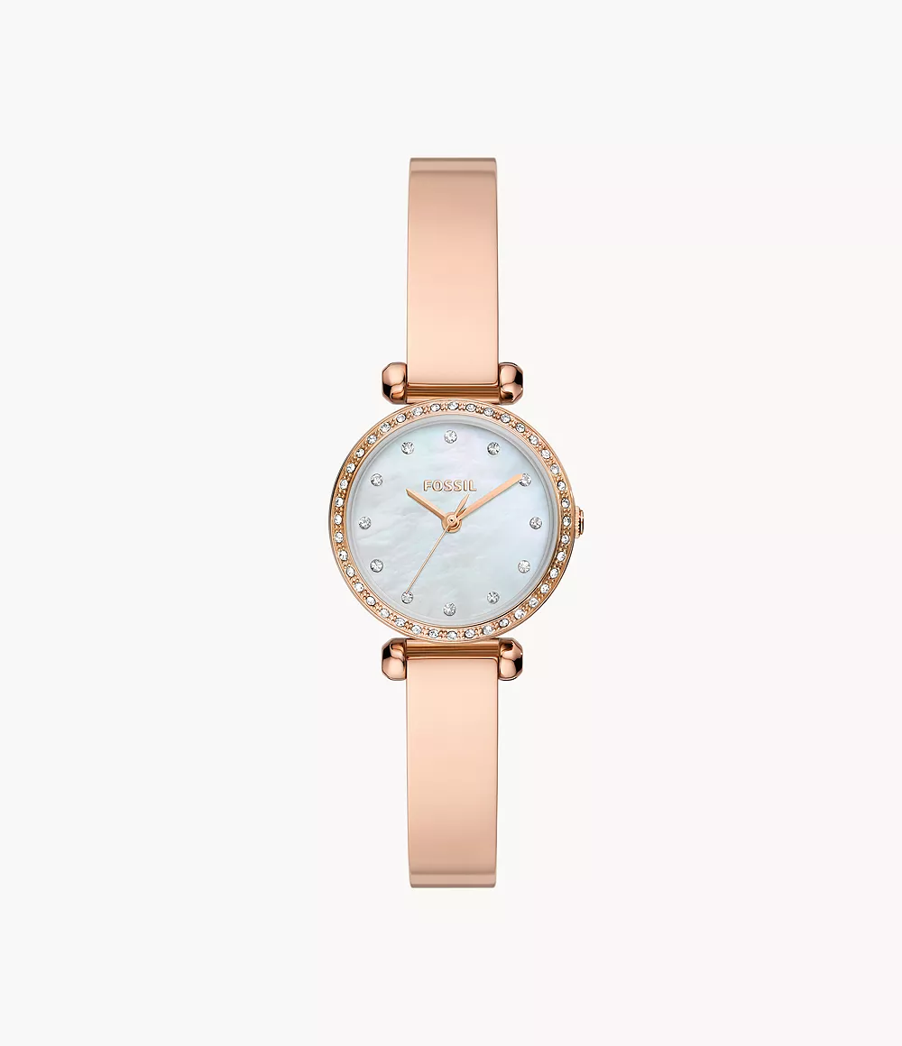 Tillie Mini Three-Hand Rose Gold-Tone Stainless Steel Watch
