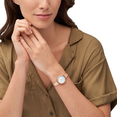 Tillie Mini Three Hand Rose Gold Tone Stainless Steel Watch