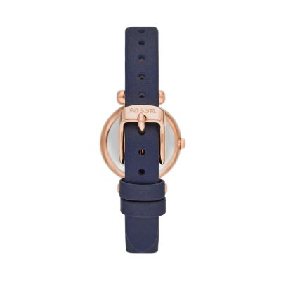 Tillie Mini Three-Hand Navy Leather Watch - BQ3899 - Watch Station