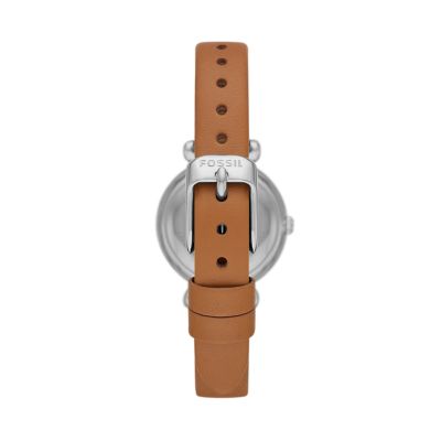 Tillie Mini Three-Hand Brown Leather Watch - BQ3900 - Fossil