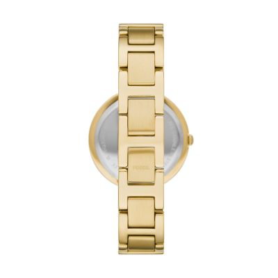 Karli Three-Hand Gold-Tone Stainless Steel Watch and Bracelet Box