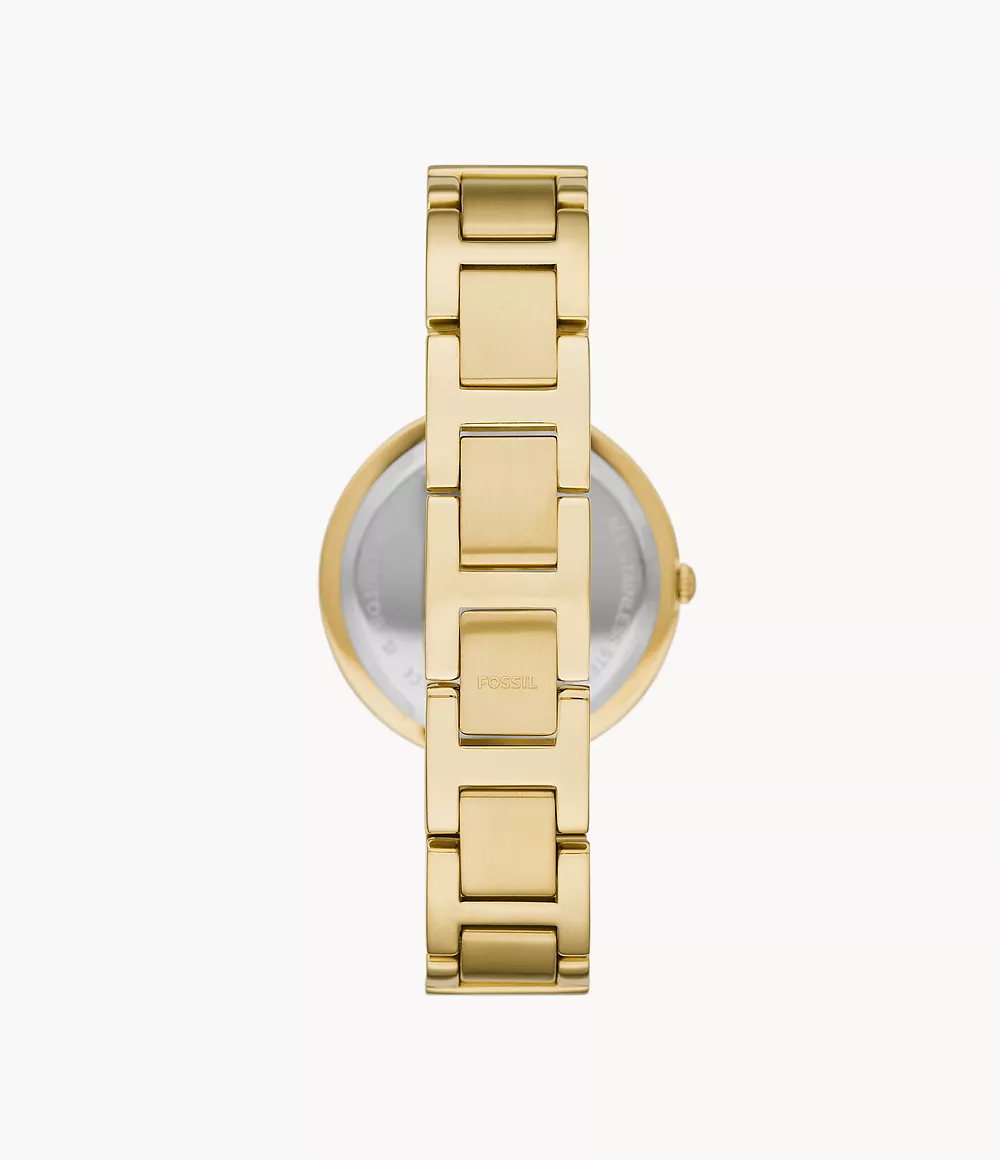 Karli Three-Hand Gold-Tone Stainless Steel Watch and Bracelet Box Set