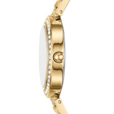 Karli Three-Hand Gold-Tone Stainless Steel Watch and Bracelet Box