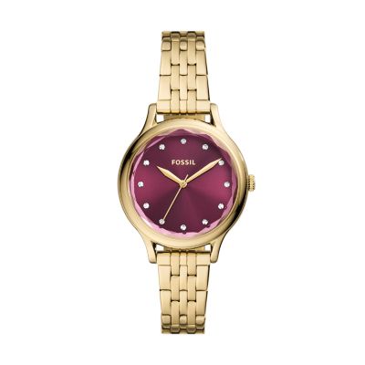 Laney Three-Hand Gold-Tone Stainless Steel Watch