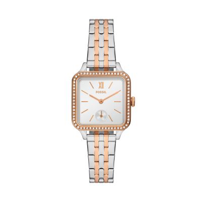 Fossil Outlet Women's Colleen Three-Hand Two-Tone Stainless Steel Watch - Rose Gold / Silver