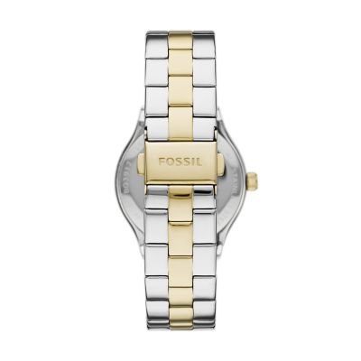 Modern Sophisticate Multifunction Two-Tone Stainless Steel Watch