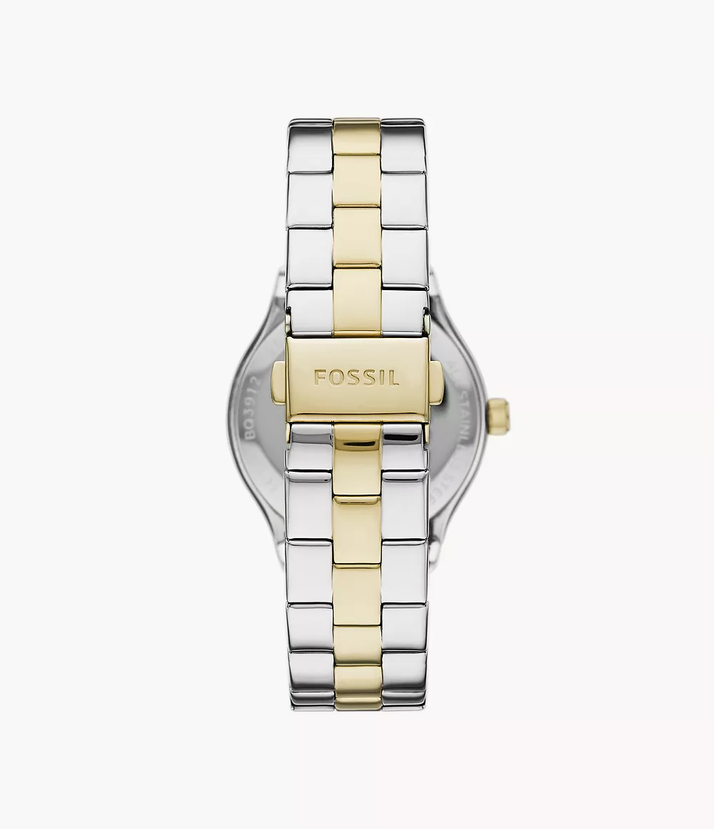 Modern Sophisticate Multifunction Two-Tone Stainless Steel Watch