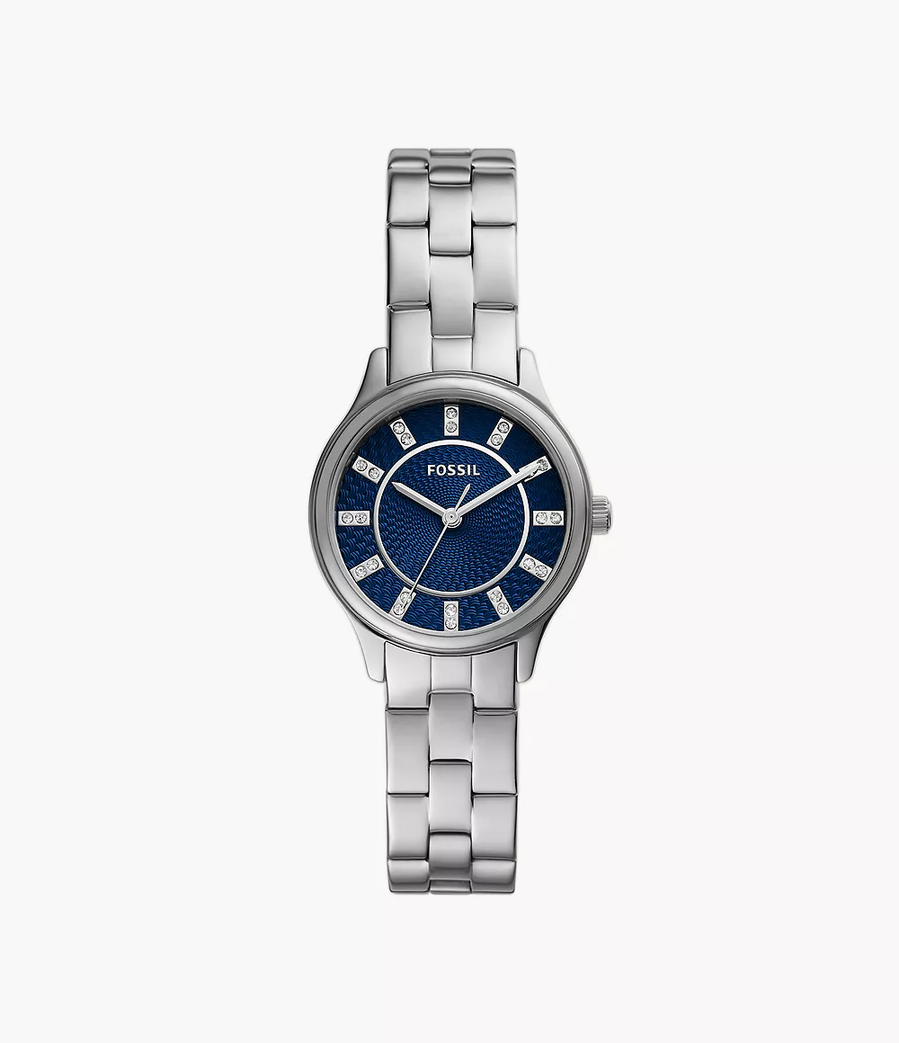 Modern Sophisticate Three-Hand Stainless Steel Watch
