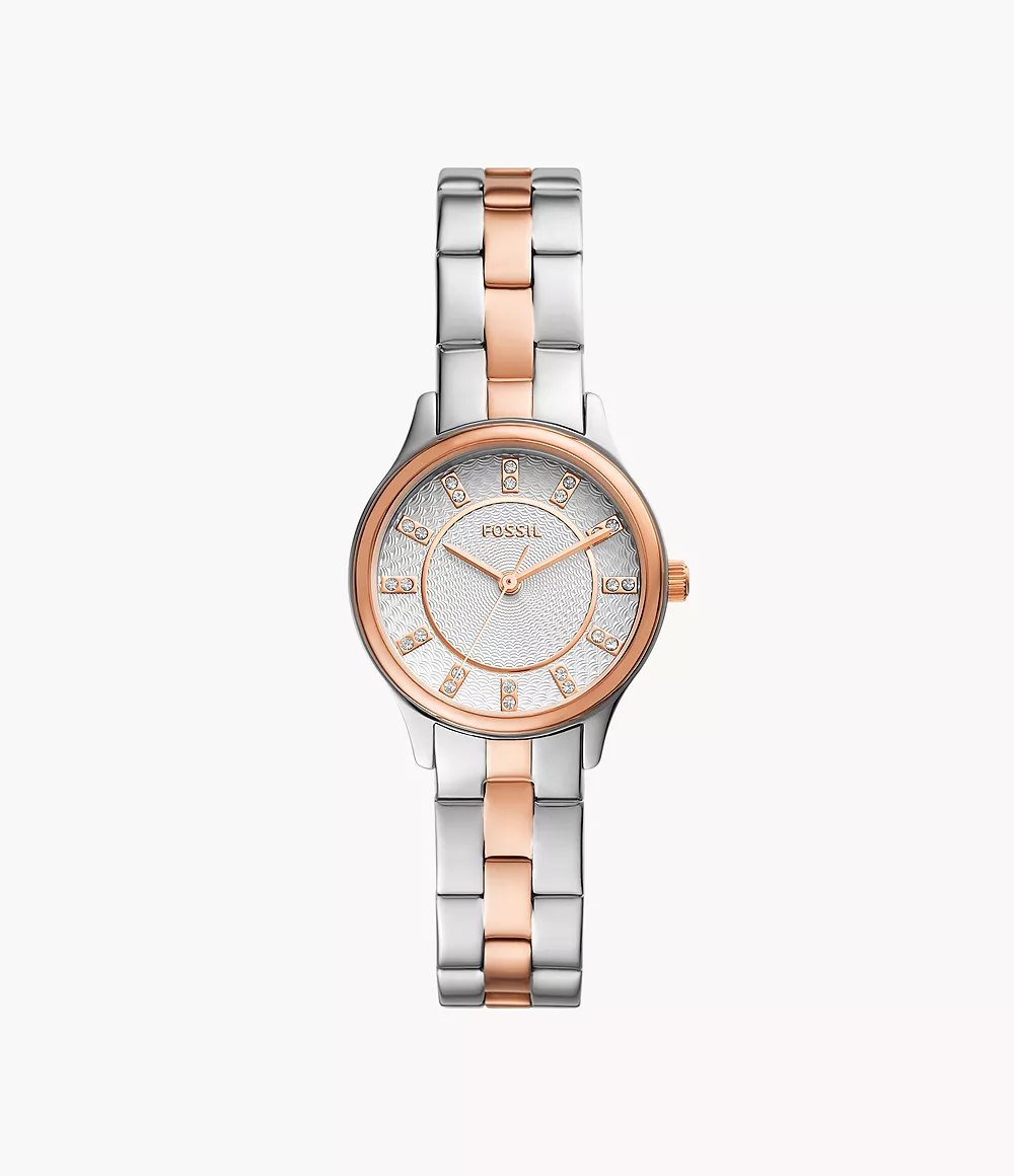 Modern Sophisticate Three-Hand Two-Tone Stainless Steel Watch
