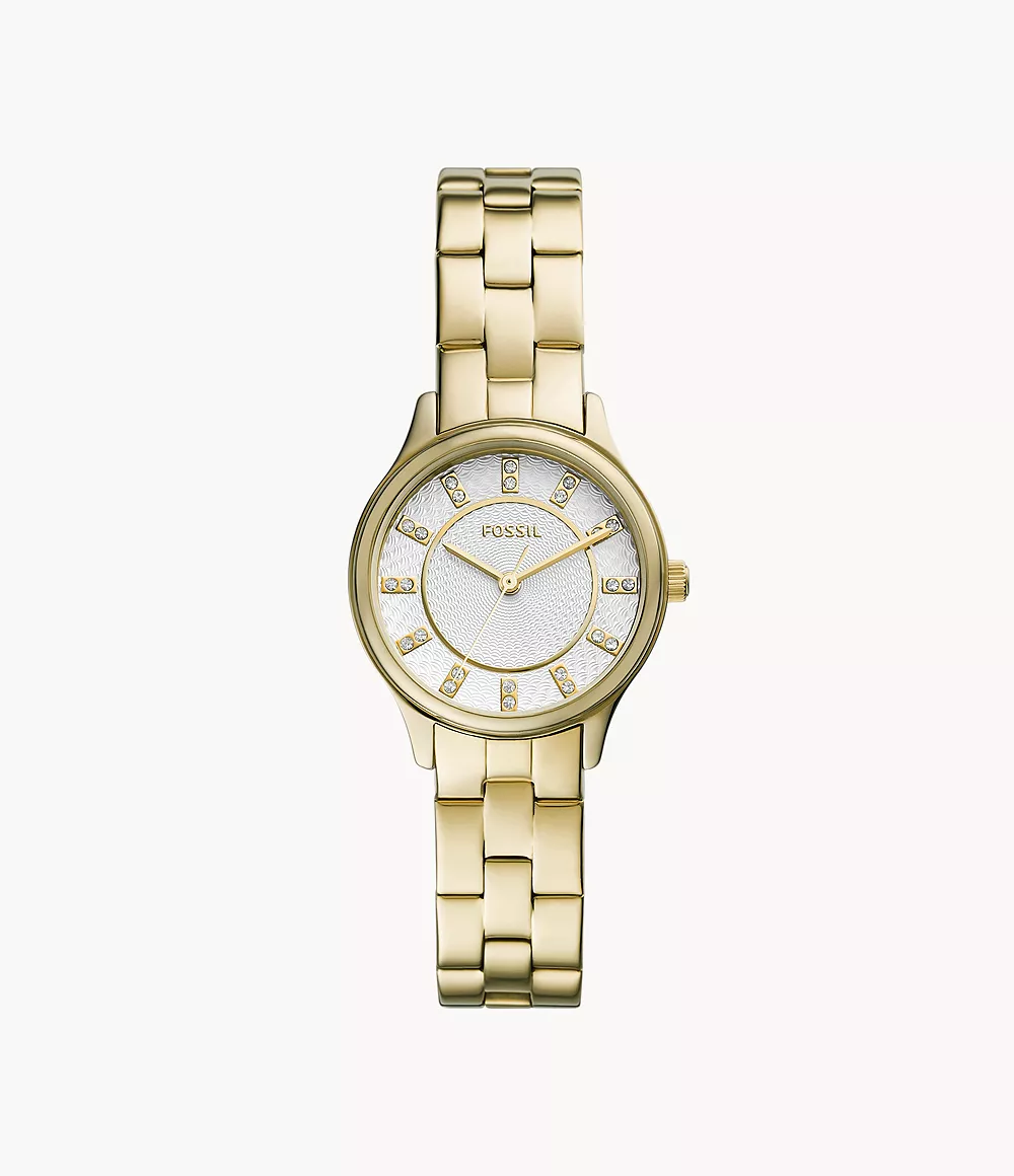 Modern Sophisticate Three-Hand Gold-Tone Stainless Steel Watch

