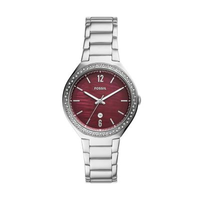 Fossil Outlet Women's Ashtyn Three-Hand Date Stainless Steel Watch - Silver