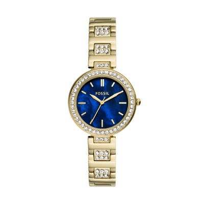 Fossil Outlet Women's Karli Three-Hand Gold-Tone Stainless Steel Watch - Gold