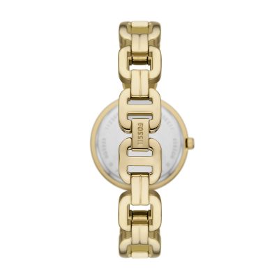 Kerrigan Three-Hand Gold-Tone Stainless Steel Watch - BQ3925 - Fossil