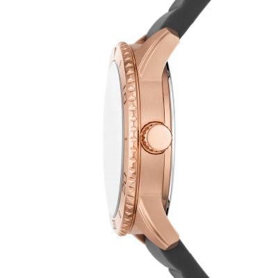 Dayle Three-Hand Gray Silicone Watch