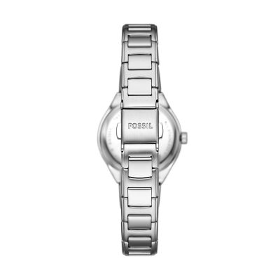 Eevie Three-Hand Date Stainless Steel Watch