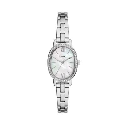 Silver for Penny Three-Hand Gold-Tone Stainless Steel Watch