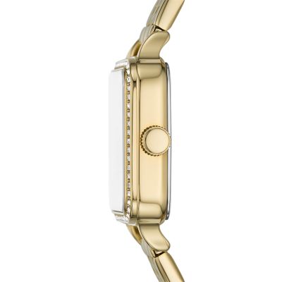 Fossil BQ3714 selling Edan Two-Hand Gold-Tone Stainless Steel Women's Watch