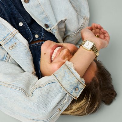 Colleen Three-Hand Gold-Tone Stainless Steel Watch