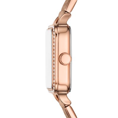 Colleen Three-Hand Rose Gold-Tone Stainless Steel Watch