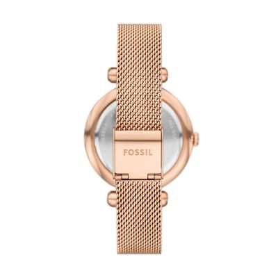 Tillie Three-Hand Rose Gold-Tone Stainless Steel Watch