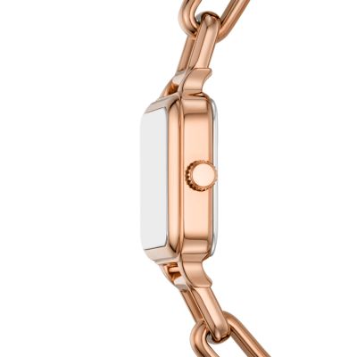 Colleen Three-Hand Rose Gold Stainless Steel Watch