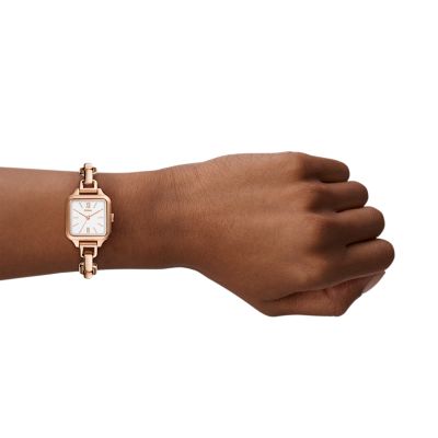 Colleen Three-Hand Rose Gold Stainless Steel Watch