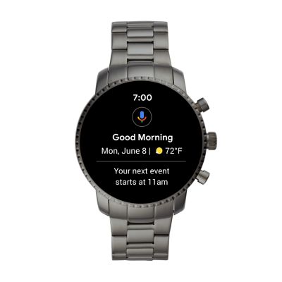 Gen 4 Smartwatch Explorist Hr Smoke Stainless Steel Bqd1001 Watch Station