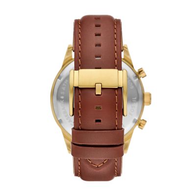 Flynn Chronograph Brown Leather Watch