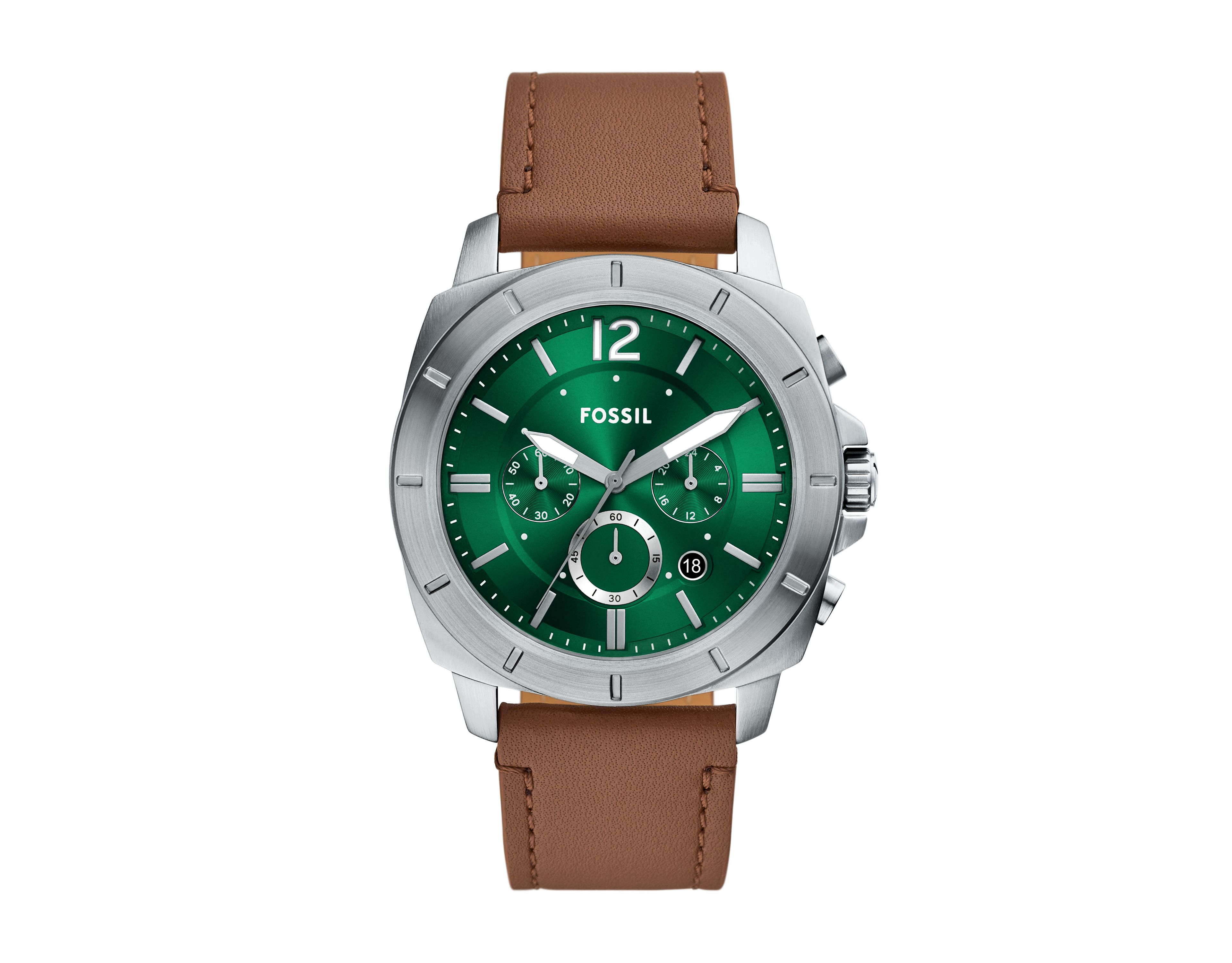 Privateer 45mm Chronograph Brown Leather Watch