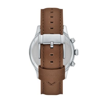 Bennett Multifunction Brown Leather Watch