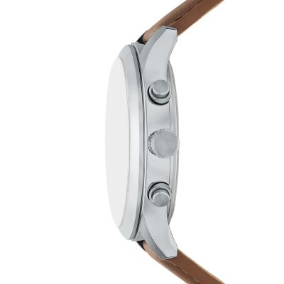 Bennett Multifunction Brown Leather Watch