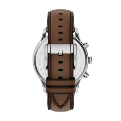 Bennett Multifunction Brown Leather Watch