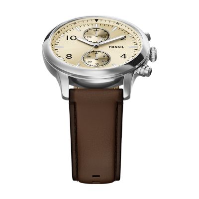 Bennett Multifunction Brown Leather Watch