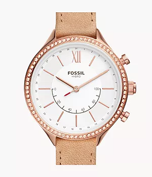 Hybrid Smartwatch Suitor Rose Gold-Tone Leather