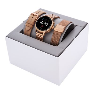 FOSSIL Gen 4 Smartwatch - Venture HR Rose Gold-Tone Stainless Steel Me –  The Wearables Store