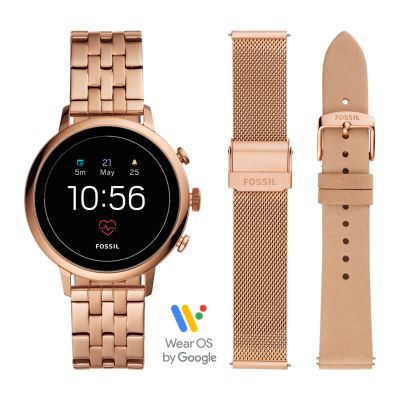 Fossil women's gen 4 venture hr stainless steel touchscreen smartwatch sale