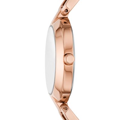 Kerrigan Three-Hand Rose Gold-Tone Stainless Steel Watch - BQW3206