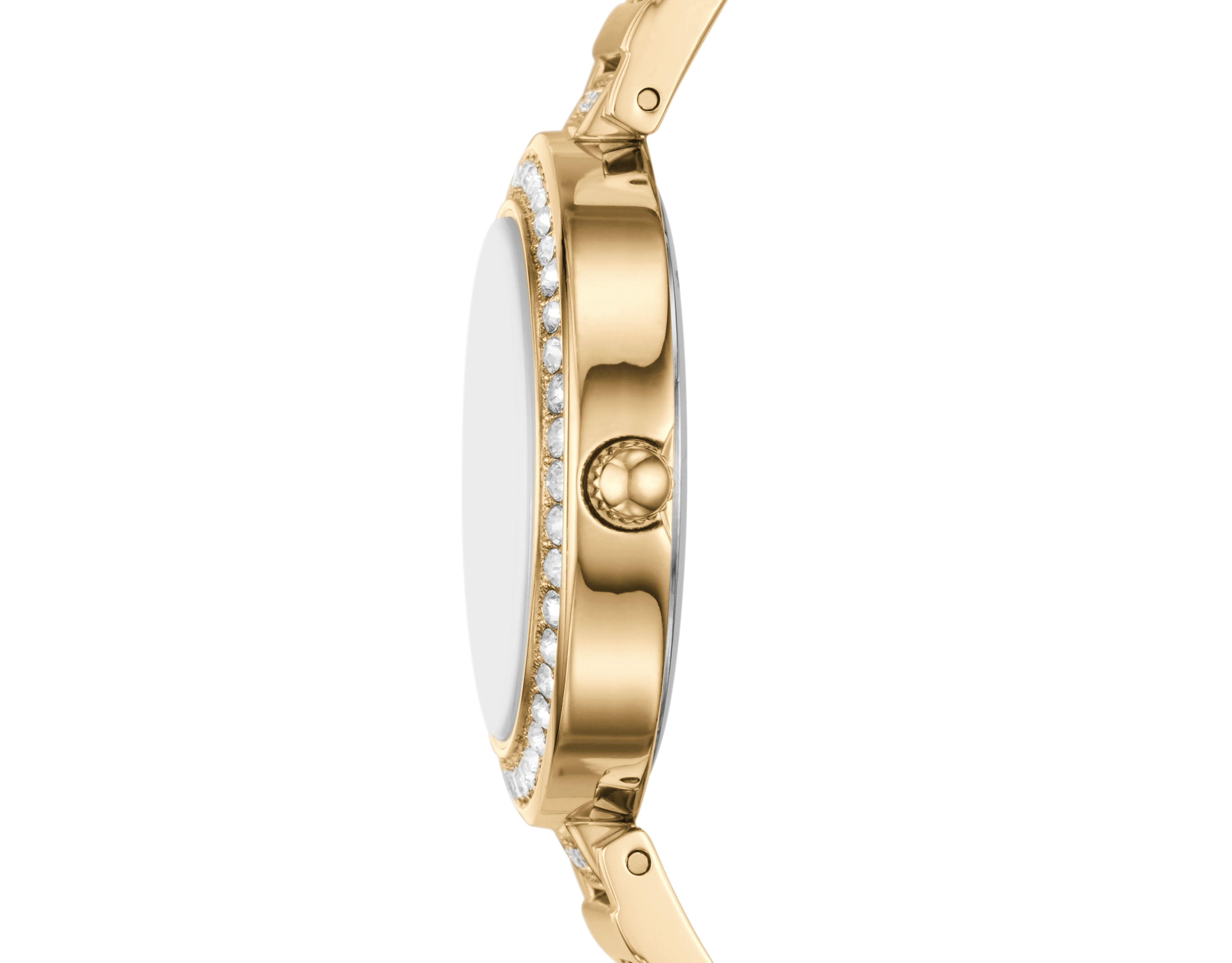 Karli 32mm Three-Hand Gold-Tone Watch and Bracelet Set