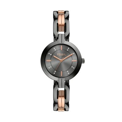 Kerrigan Three-Hand Gunmetal Stainless Steel Watch