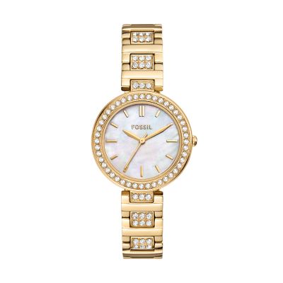 Karli Three-Hand Gold-Tone Stainless Steel Watch