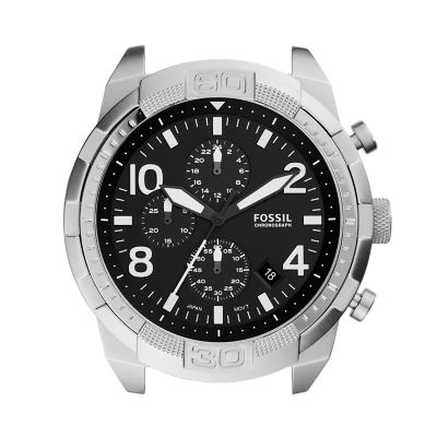 Fossil Men's Bronson Chronograph Black Stainless Steel Watch 