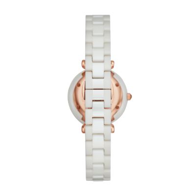 Carlie Mini Three-Hand White Ceramic Watch - CE1104 - Fossil