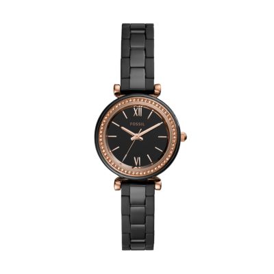 Black ceramic watch outlet fossil