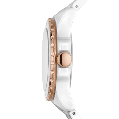 FB-01 Three-Hand White Ceramic Watch