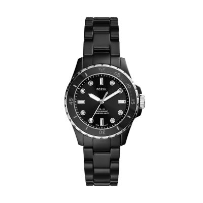 FB-01 Three-Hand Black Ceramic Watch