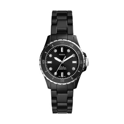 All black fossil discount watch