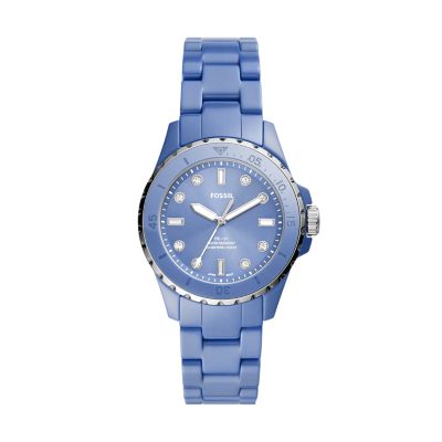 Fossil blue hot sale ladies watch